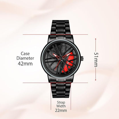 Car Wheel Dial Wrist Watch