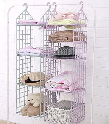 5 Layer Hanging Folding Cloth Rack - Dormitory Closet Storage Organizer ( 1 Pcs)