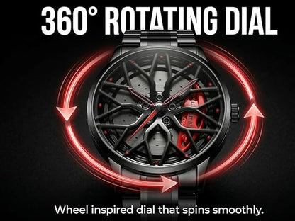 Car Wheel Dial Wrist Watch