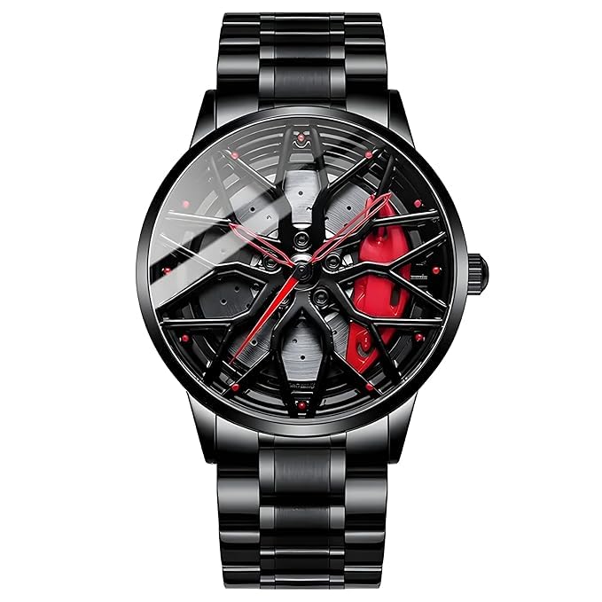 Car Wheel Dial Wrist Watch