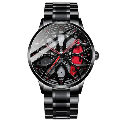 Car Wheel Dial Wrist Watch