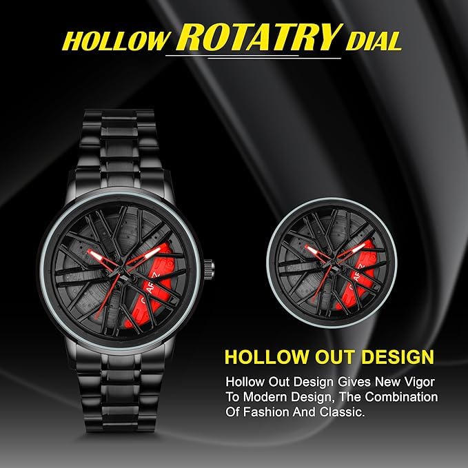 Car Wheel Dial Wrist Watch
