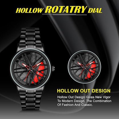 Car Wheel Dial Wrist Watch