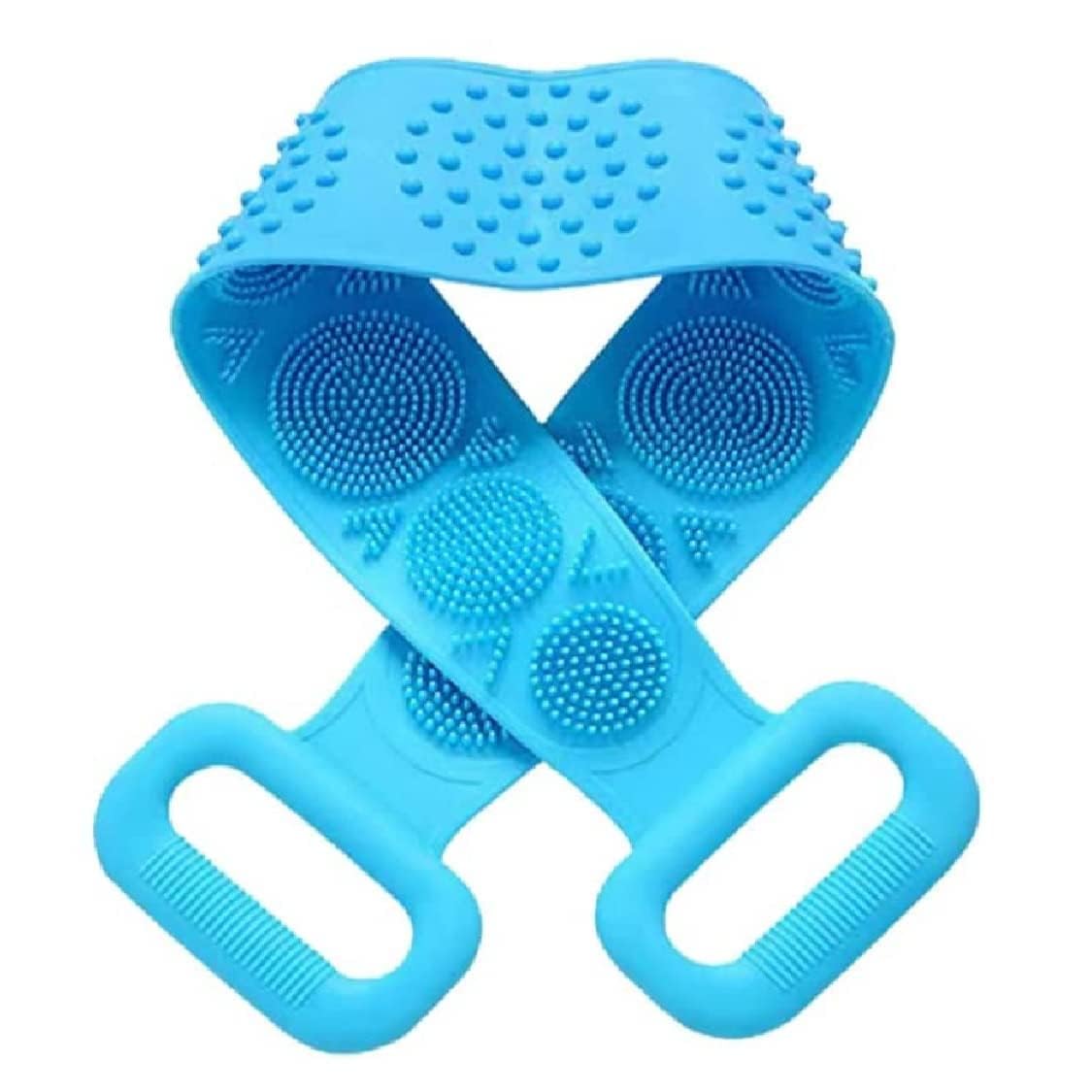 Silicone Body Back Scrubber, Double Side Bathing Brush for Skin Deep Cleaning