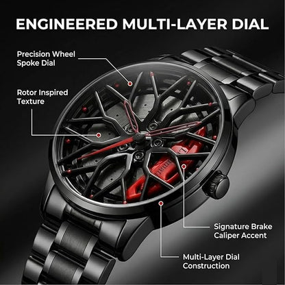 Car Wheel Dial Wrist Watch