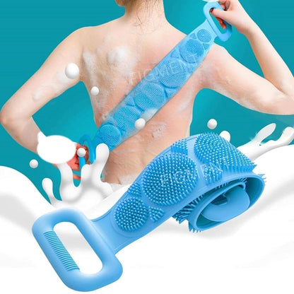 Silicone Body Back Scrubber, Double Side Bathing Brush for Skin Deep Cleaning