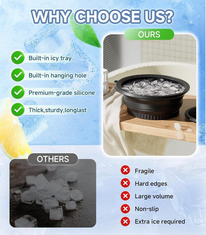 Silicone Collapsible Face Bowl With Ice Tray
