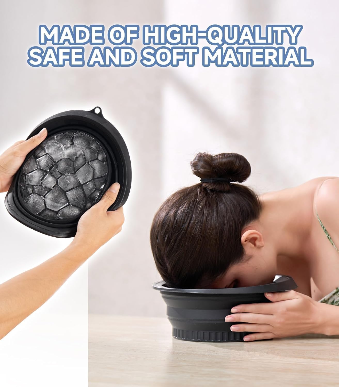 Silicone Collapsible Face Bowl With Ice Tray