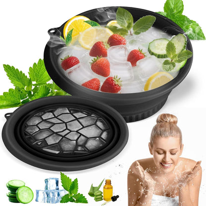 Silicone Collapsible Face Bowl With Ice Tray