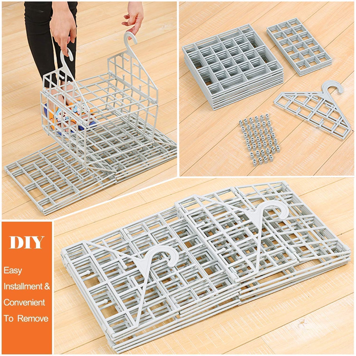 5 Layer Hanging Folding Cloth Rack - Dormitory Closet Storage Organizer ( 1 Pcs)